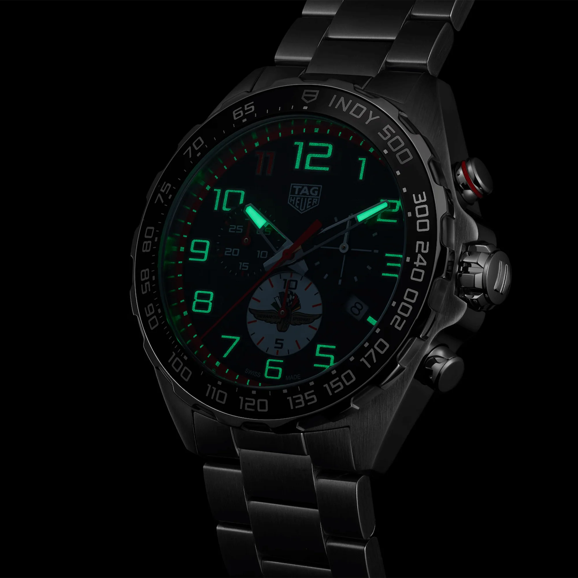 Formula 1 x Indy 500 Special Edition 43mm Black Dial Bracelet Watch - Image 4