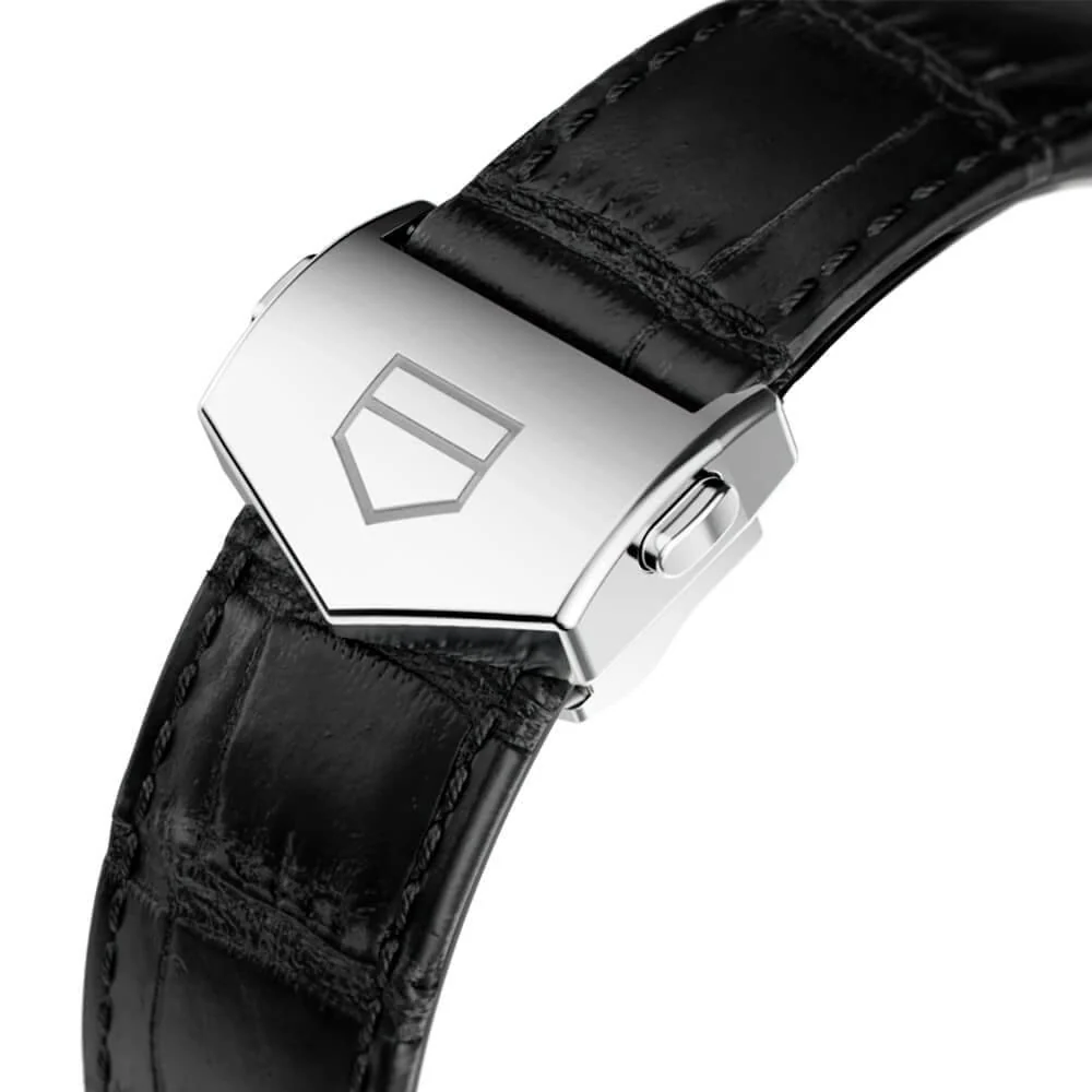 Monaco 39mm Automatic Chronograph Black Dial Men's Strap Watch - Image 3