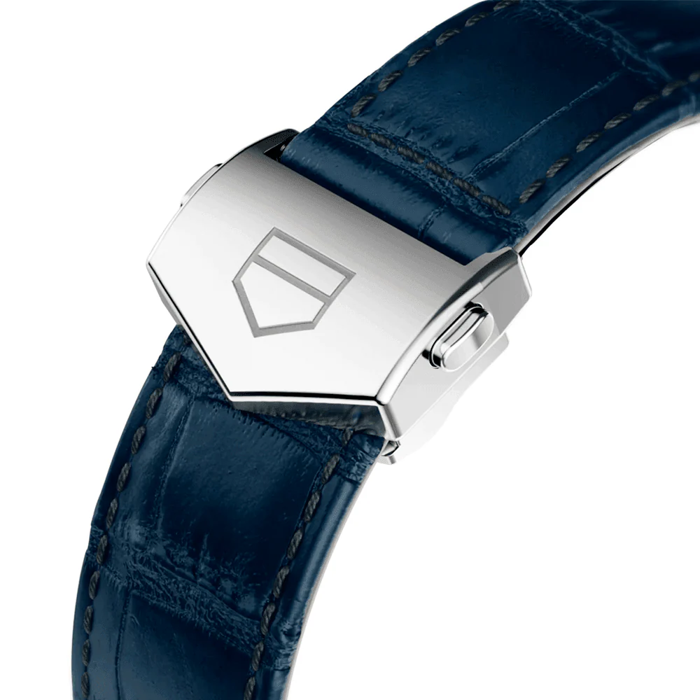 Monaco 39mm Automatic Chronograph Blue Dial Men's Strap Watch - Image 5