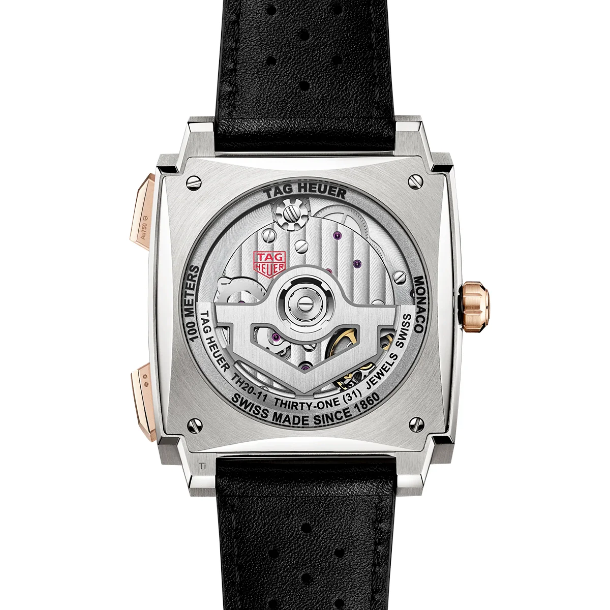 Monaco Chronograph 39mm Titanium & 18ct Rose Gold Strap Watch - Image 4