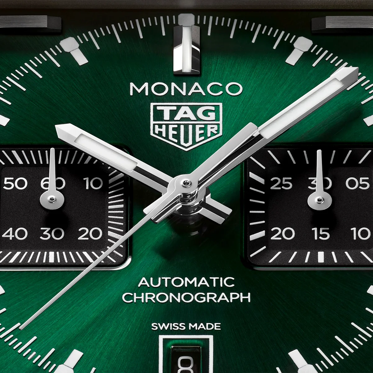 Monaco Chronograph 39mm Titanium Green Dial Automatic Strap Watch - Image 2