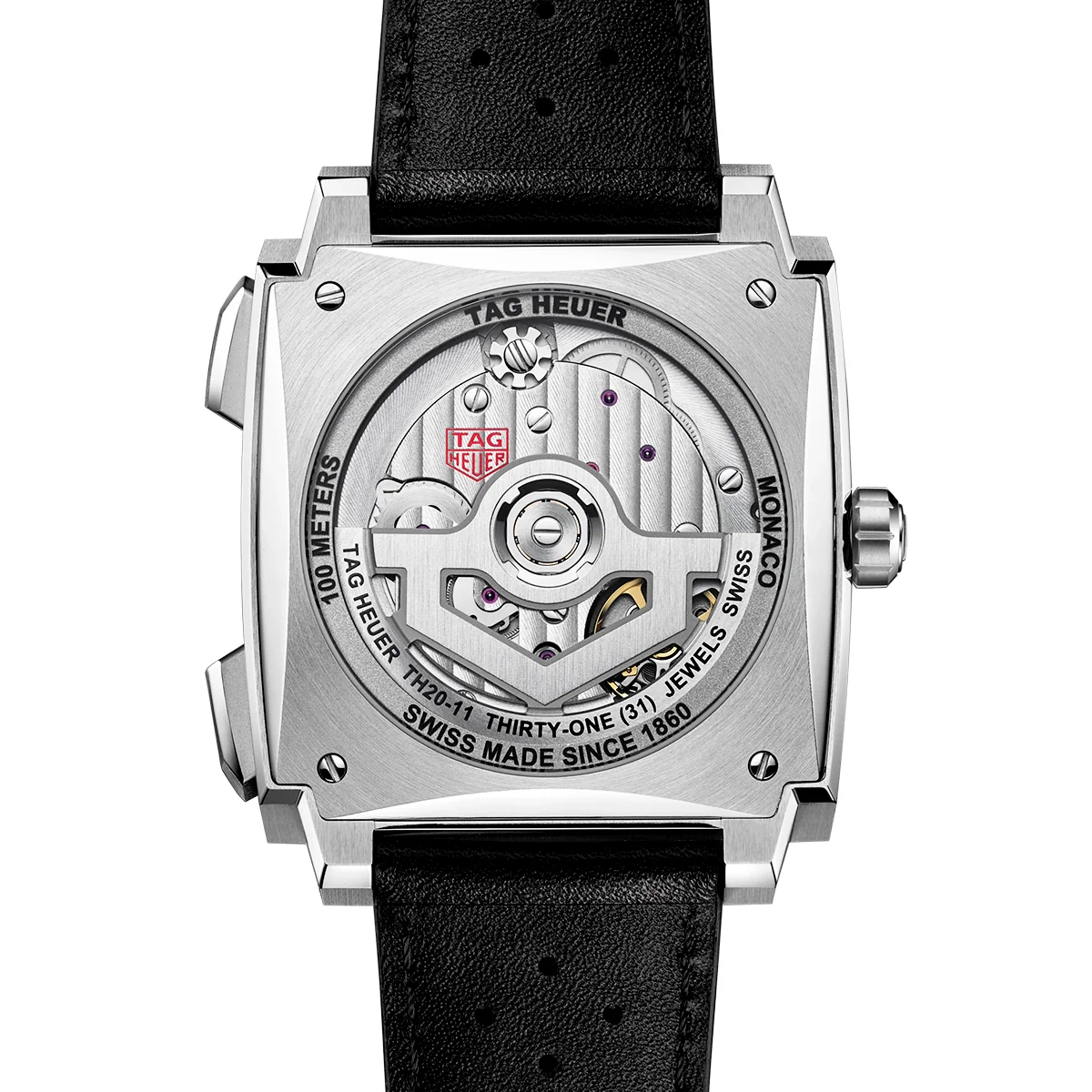 Monaco Chronograph 39mm Titanium Green Dial Automatic Strap Watch - Image 4