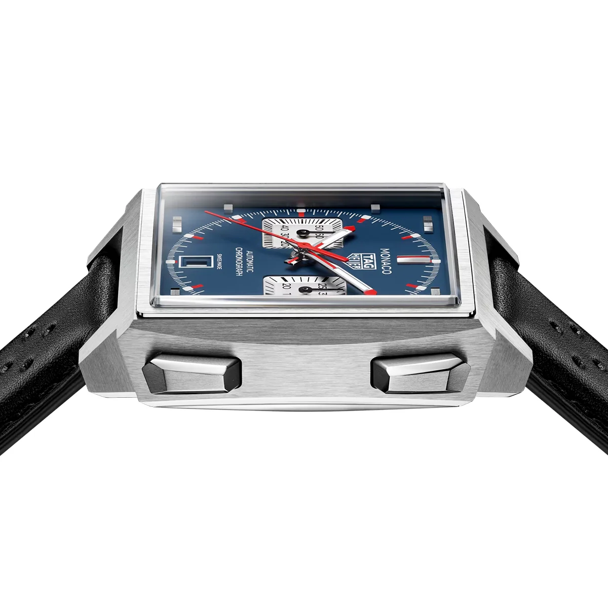 Monaco Chronograph 39mm Titanium Blue Dial Automatic Strap Watch - Image 3