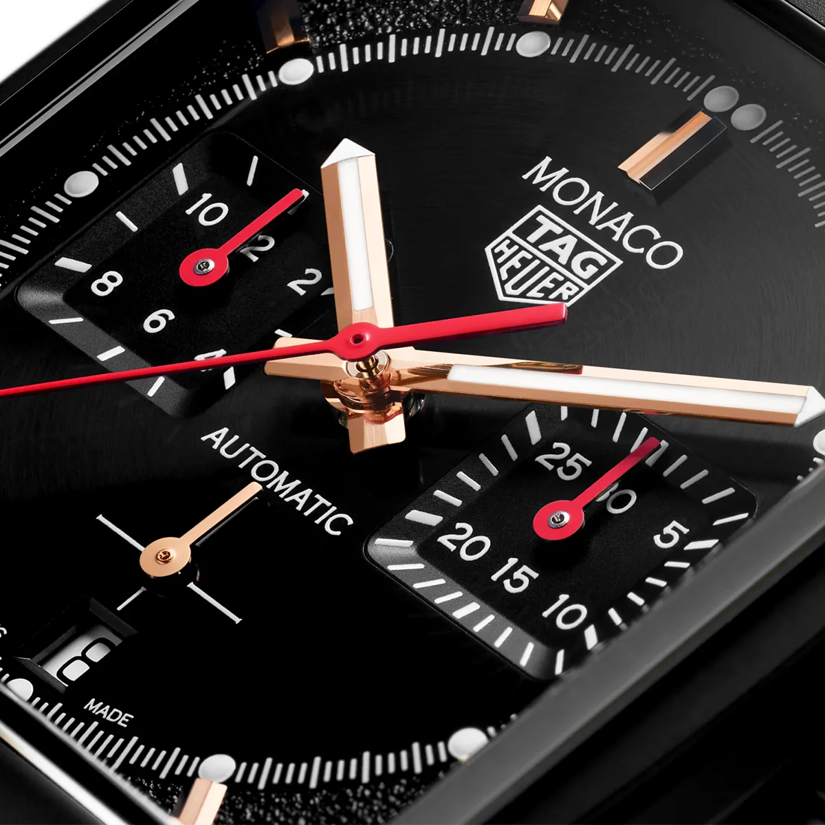 Monaco 'Dark Lord' Edition 39mm DLC Titanium Automatic Chronograph Watch - Image 4