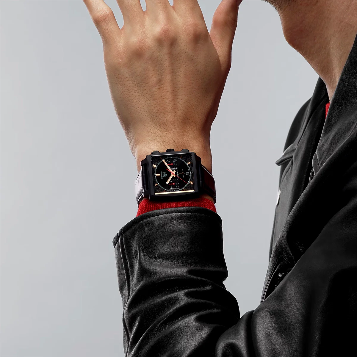 Monaco 'Dark Lord' Edition 39mm DLC Titanium Automatic Chronograph Watch - Image 5