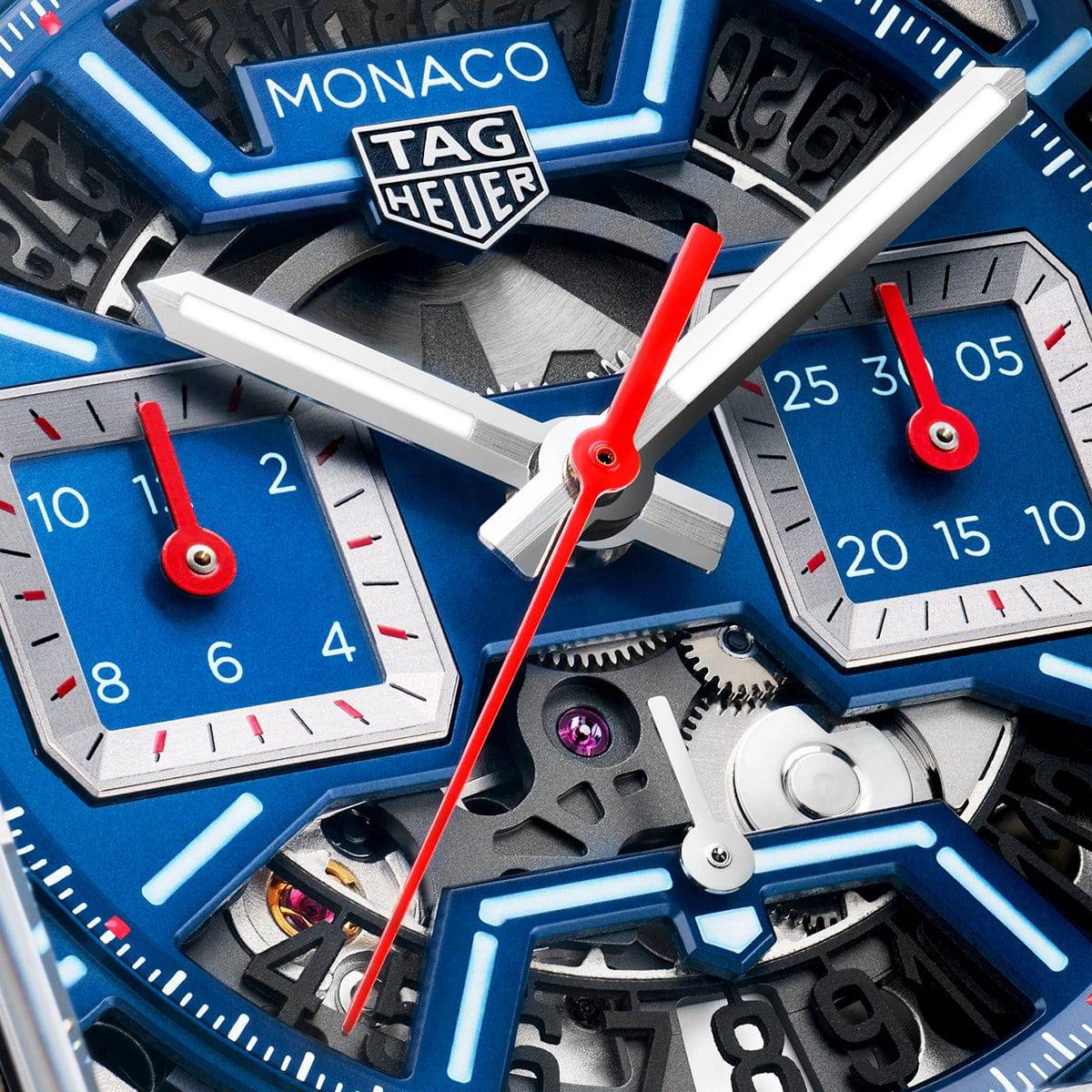 Monaco 39mm DLC Titanium Skeleton Dial Watch - Image 2