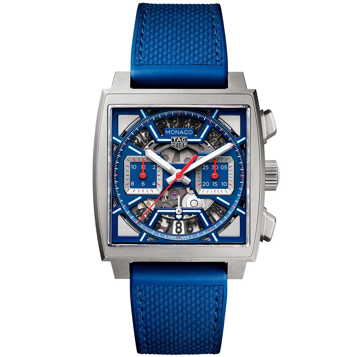 Monaco 39mm DLC Titanium Skeleton Dial Watch - Image 4