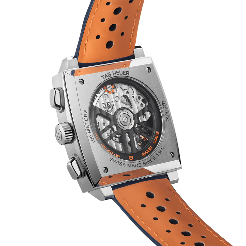 Monaco x Gulf 39mm Men's Automatic Chronograph Special Edition Watch - Image 3