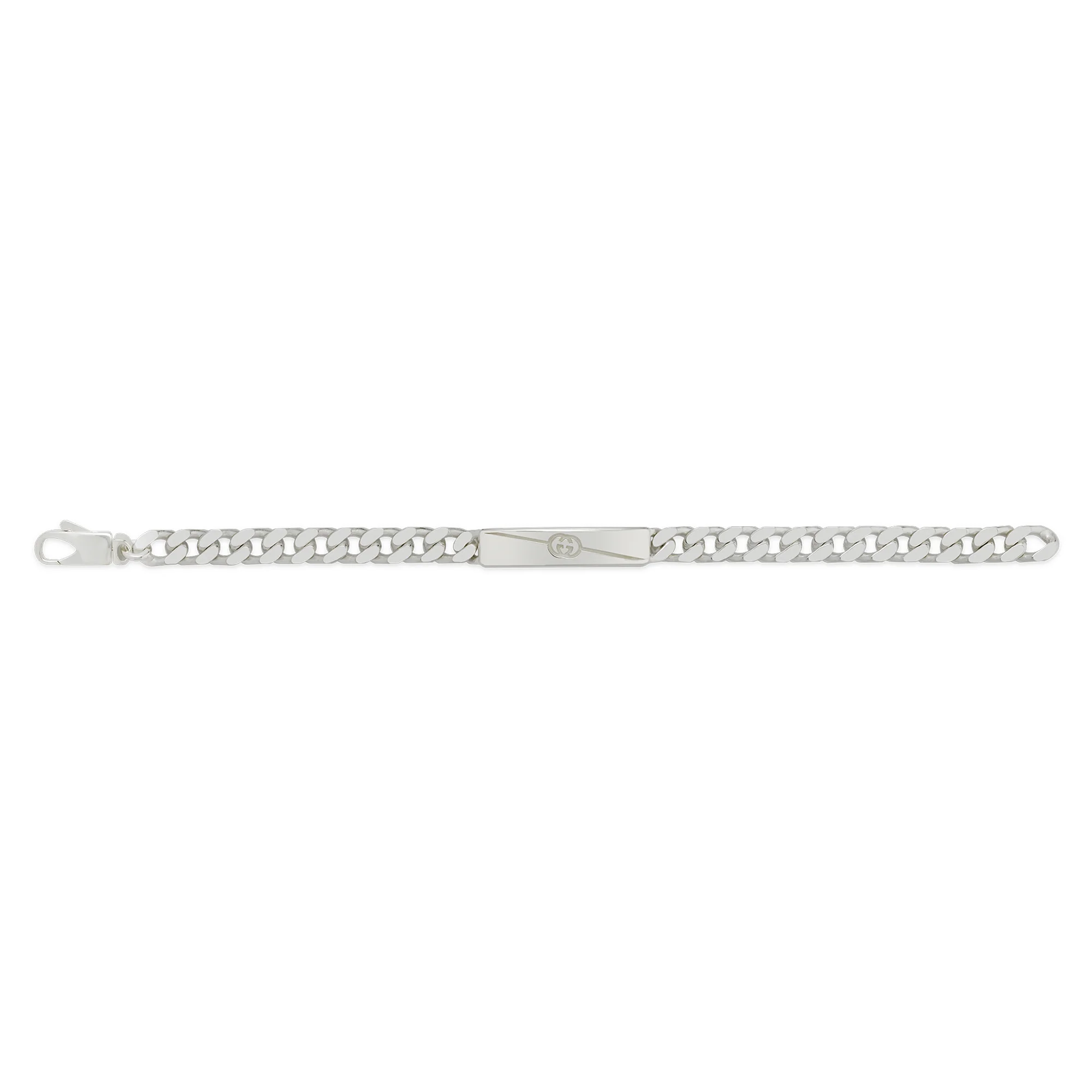 Gucci Tag Sterling Silver With Interlocking  logo Bracelet - Image 2