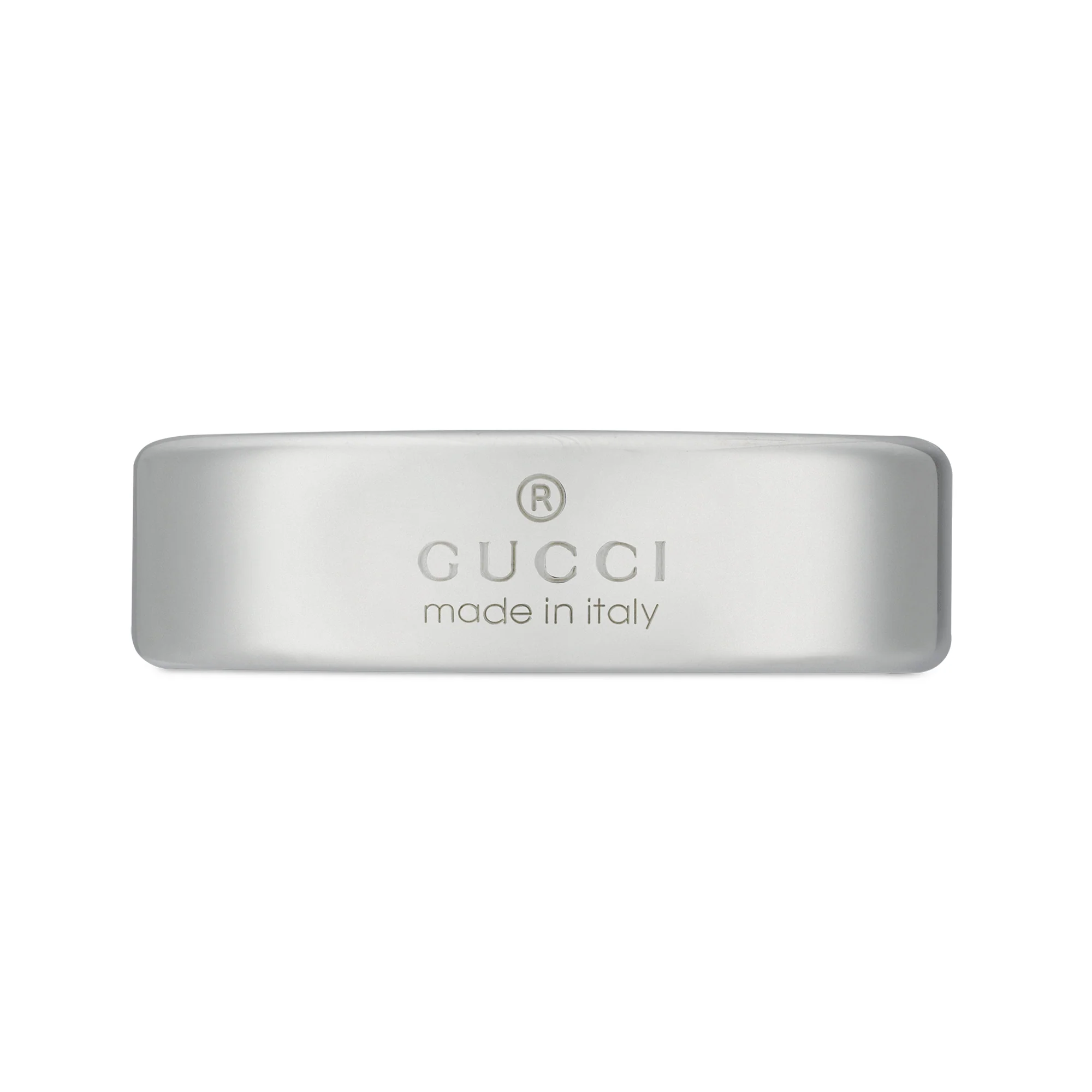 Gucci Tag Sterling Silver  With Interlocking  Logo Ring - Image 4