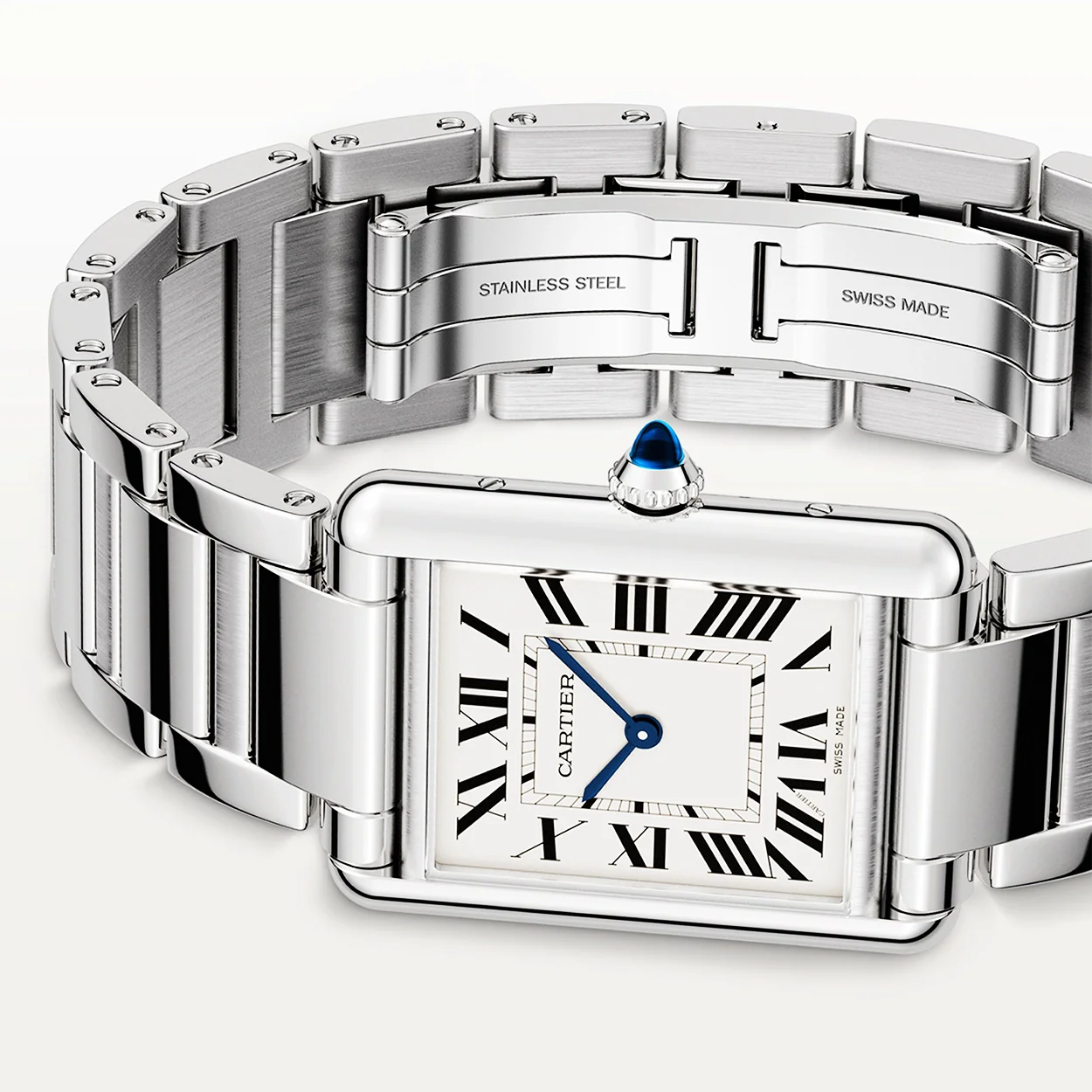 Tank Must Large Steel Bracelet Watch - Image 6