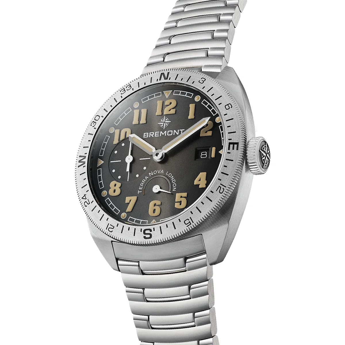 Terra Nova 40mm Turning Bezel Black Dial Automatic Bracelet Watch - Image 2