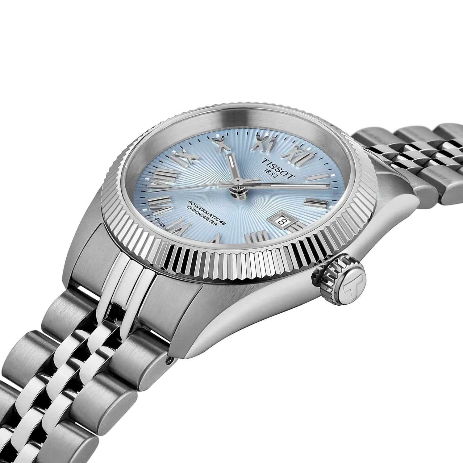 Ballade 30mm Ice Blue Dial Steel Bracelet Ladies Automatic Watch - Image 3