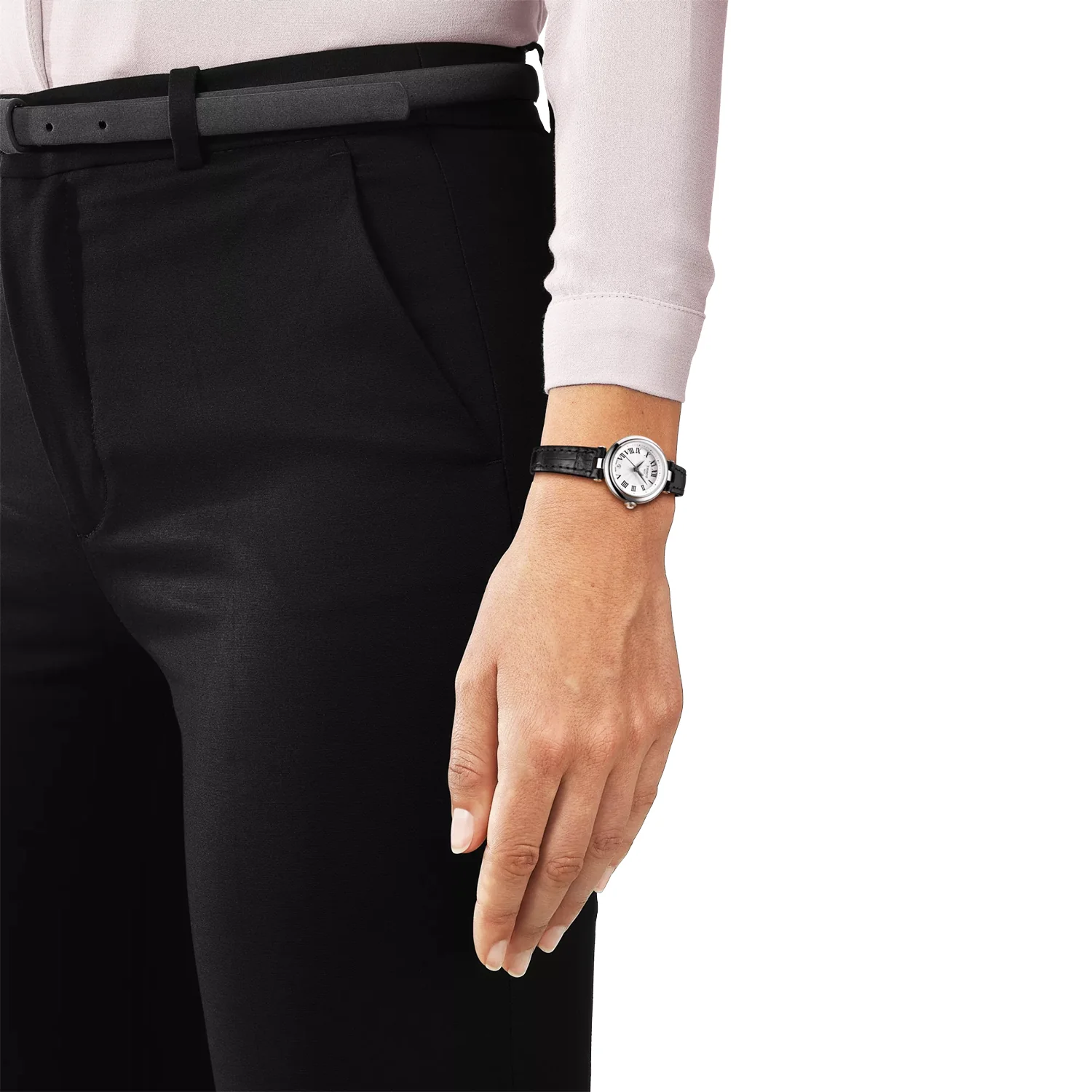 Bellissima 26mm White Dial Black Strap Ladies Watch - Image 2