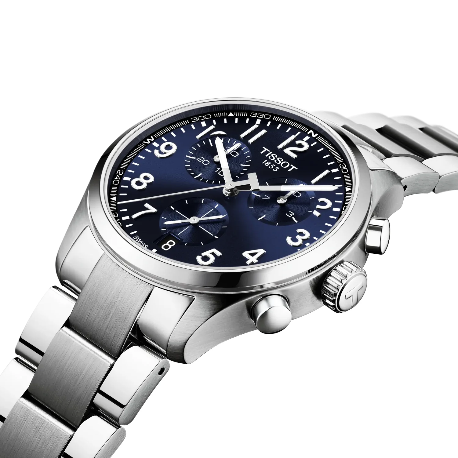 Chrono L 42mm Blue Dial Steel Bracelet Mens Watch - Image 3