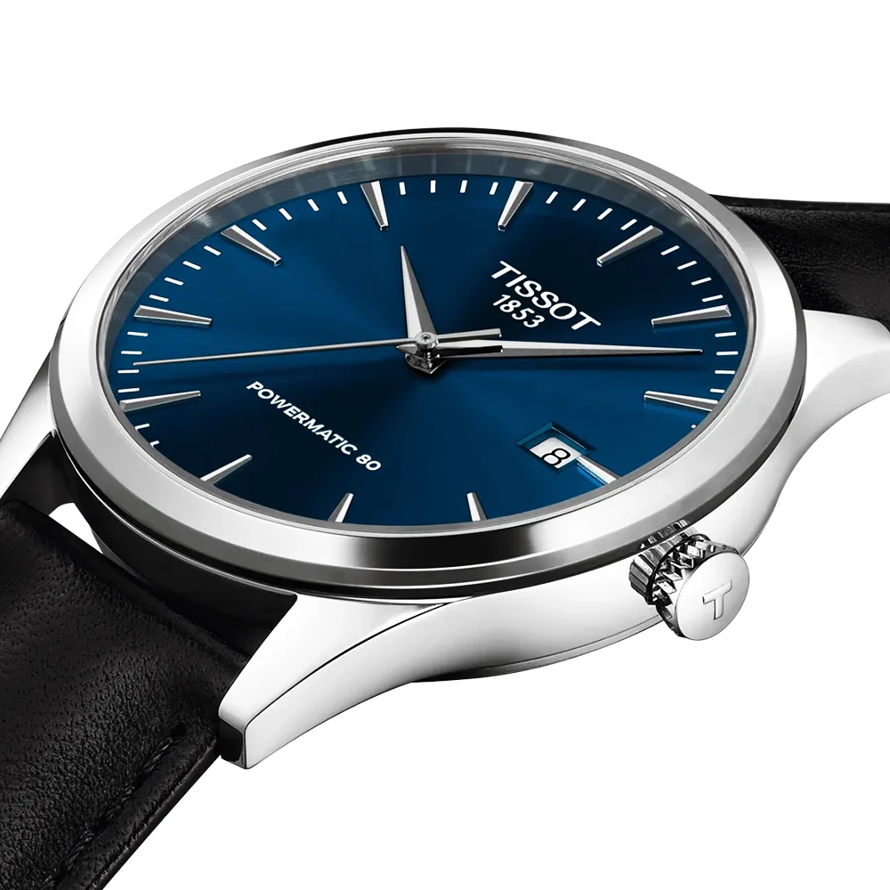 Classic Dream 40mm Blue Dial Black Strap Mens Automatic Watch - Image 3