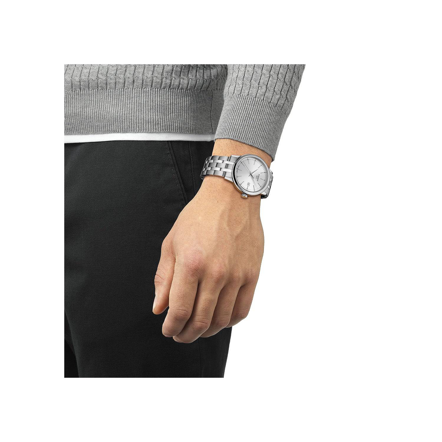 Classic Dream 42mm Silver Dial Steel Bracelet Mens Watch - Image 2