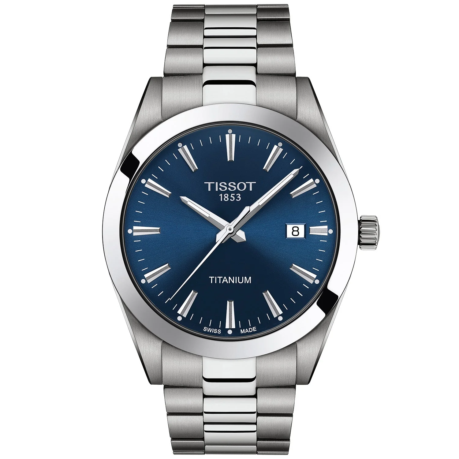 Gentleman 40mm Blue Dial Titanium Bracelet Watch - Image 5