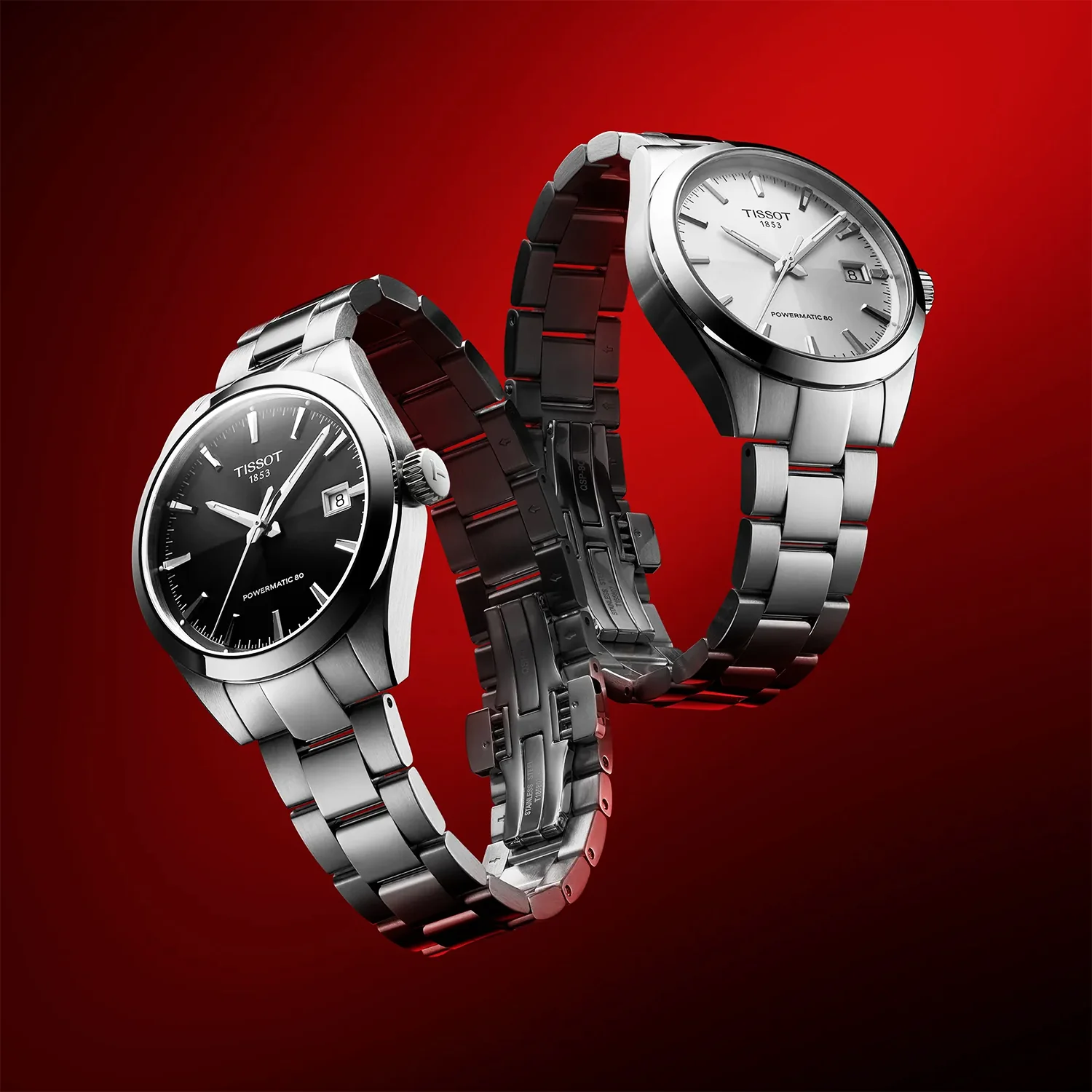 Gentleman 38mm Black Dial Steel Bracelet Automatic Mens Watch - Image 3