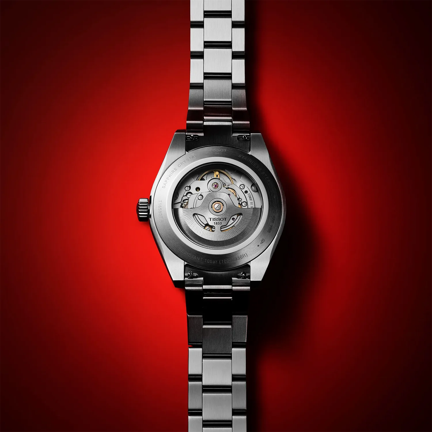 Gentleman 38mm Black Dial Steel Bracelet Automatic Mens Watch - Image 4