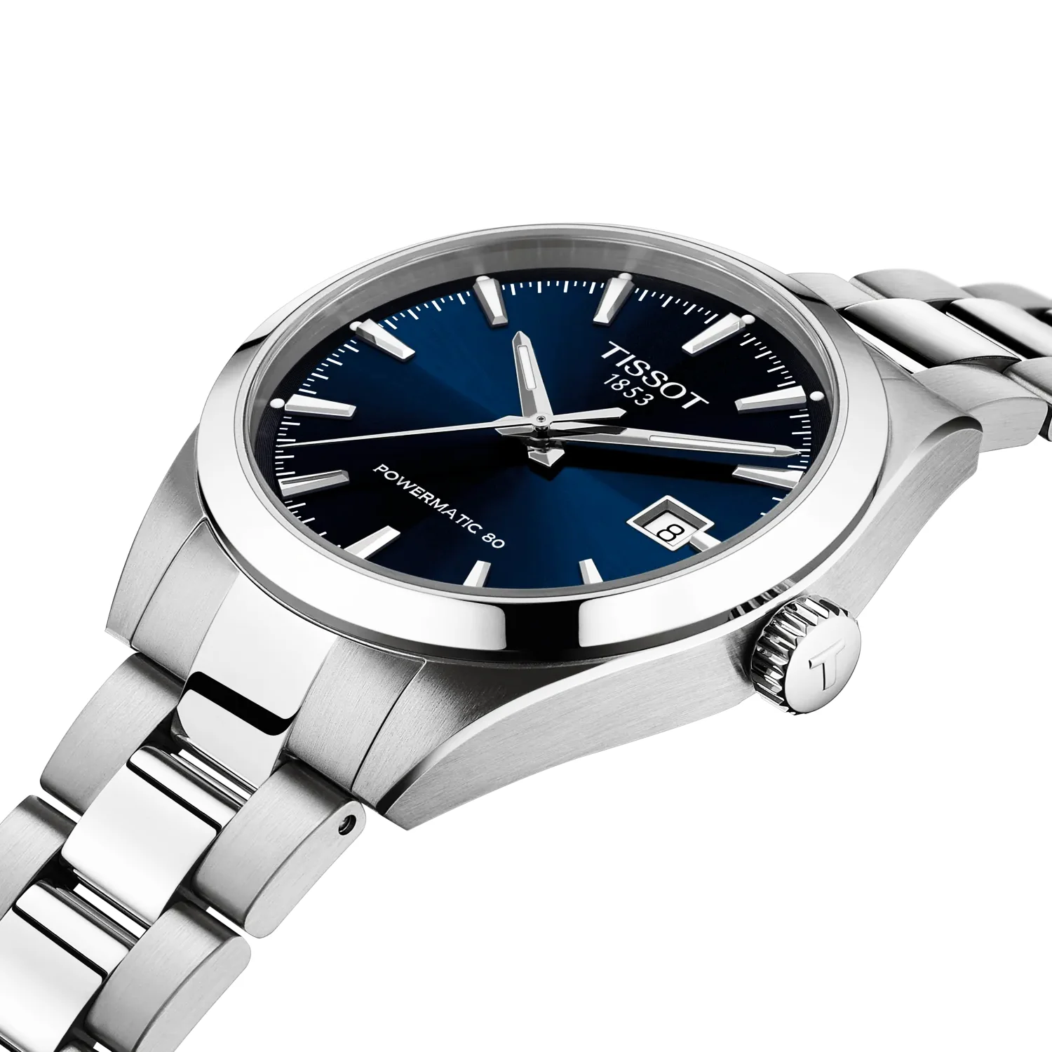 Gentleman 38mm Blue Dial Steel Bracelet Automatic Mens Watch - Image 3