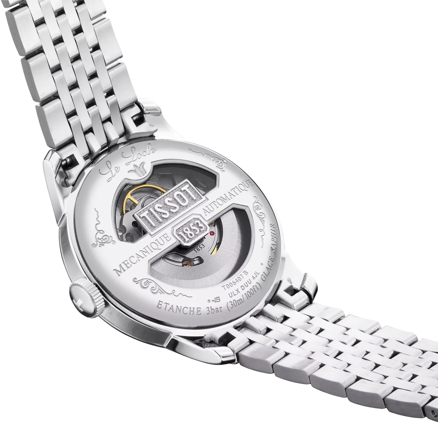 Le Locle 39mm Silver Dial Bracelet & Complimentary Strap Automatic Watch - Image 4