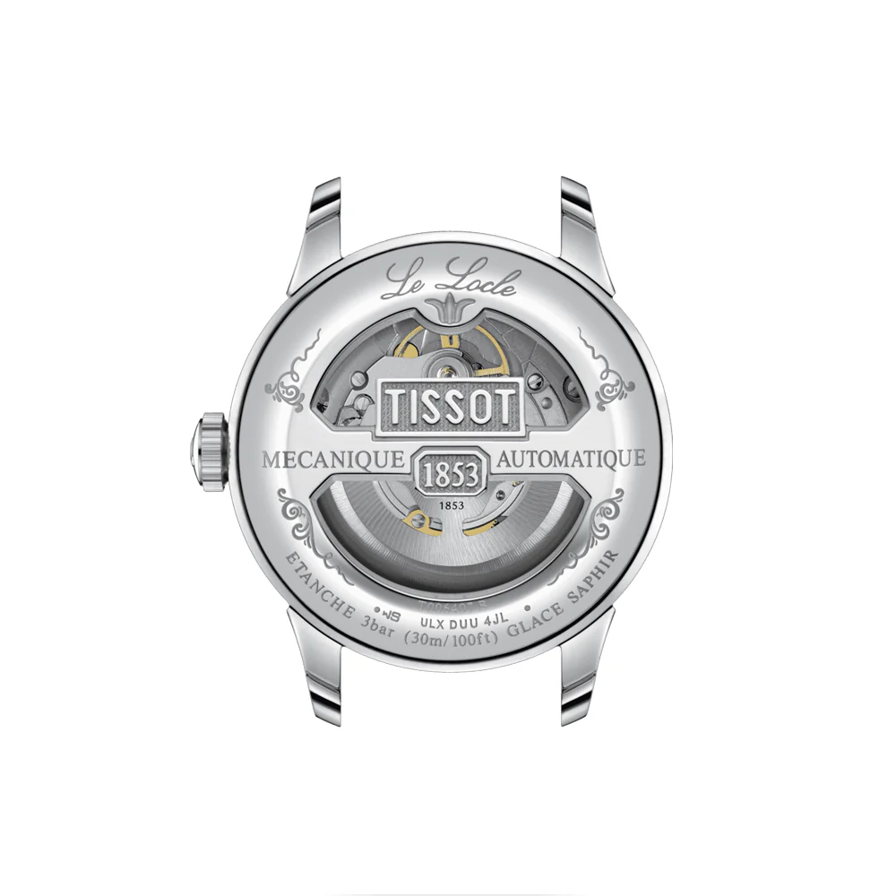 Le Locle 39mm Silver Dial Bracelet & Complimentary Strap Automatic Watch - Image 7