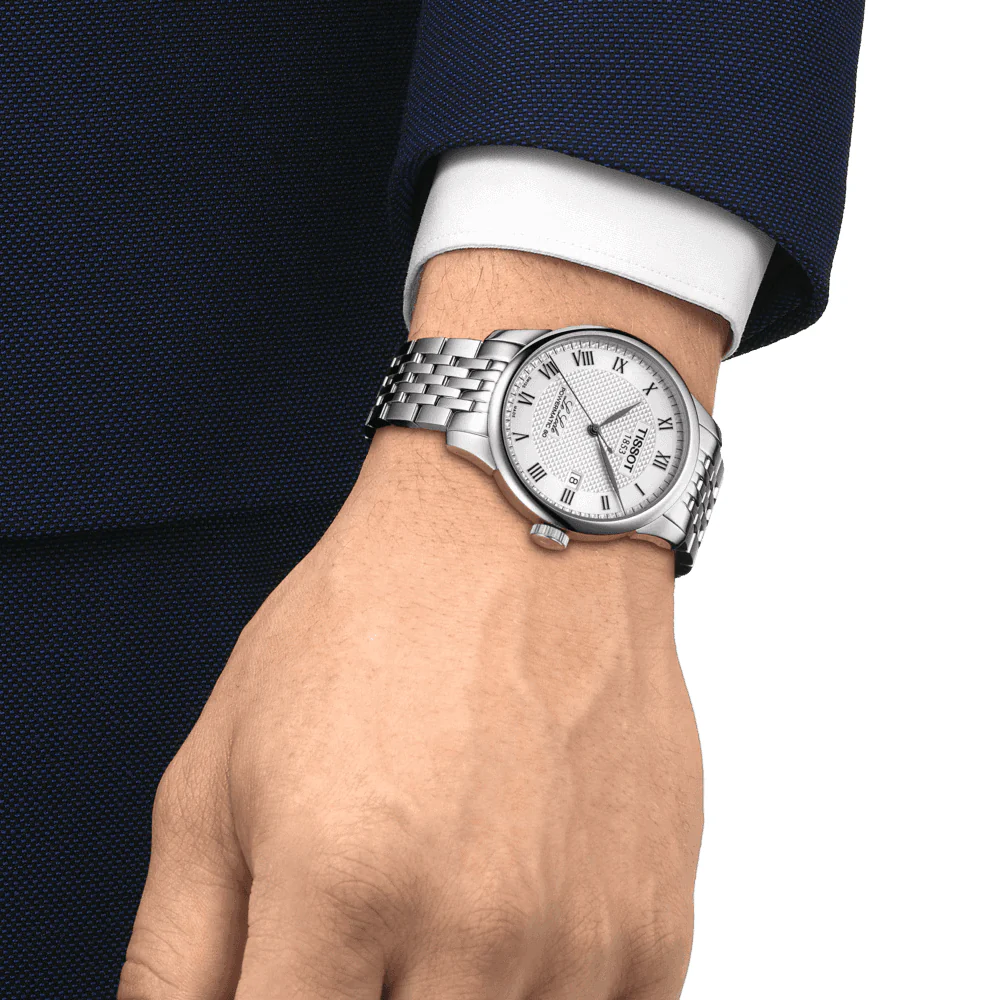 Le Locle 39mm Silver Dial Steel Bracelet Automatic Watch - Image 2