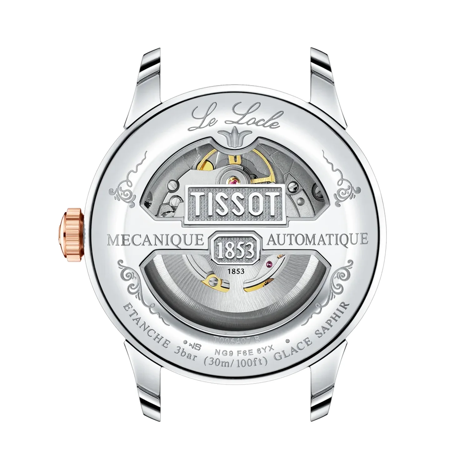 Le Locle 39.3mm Silver Dial Two-Tone Bracelet Mens Automatic Watch - Image 3