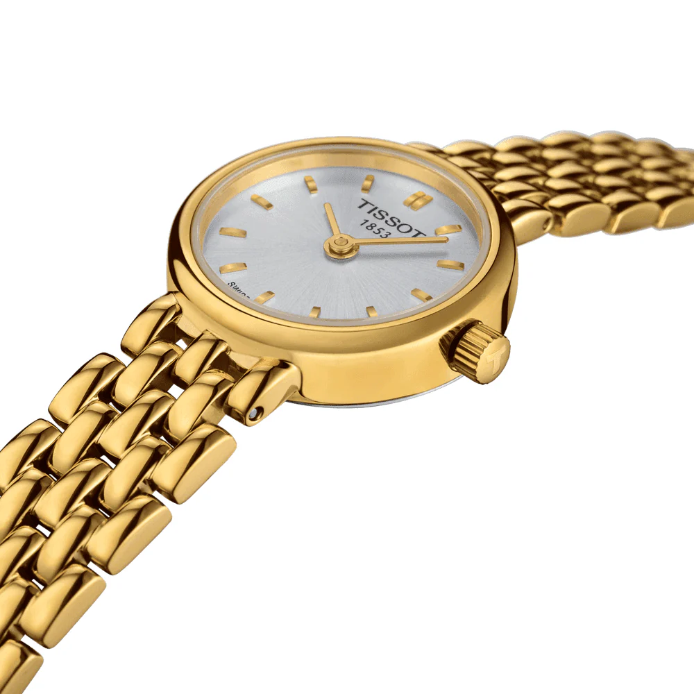 Lovely 19.5mm Yellow Gold PVD Silver Dial Ladies Watch - Image 2