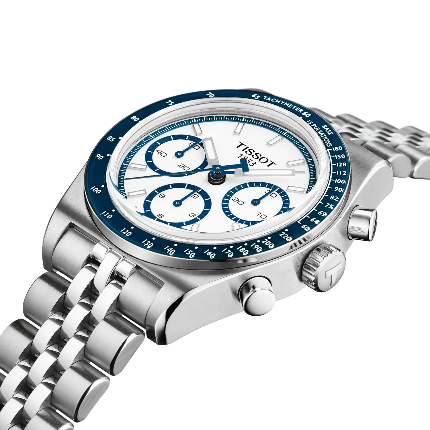 PR516 41mm White Dial Steel Bracelet Chronograph Automatic Watch - Image 3
