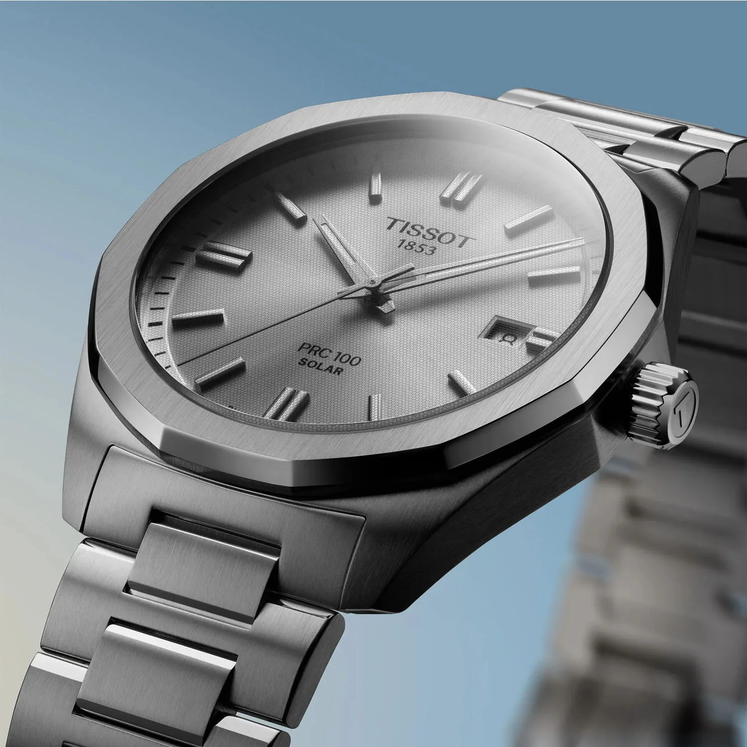 PRC 100 Solar 39mm Silver Dial Bracelet Watch - Image 2