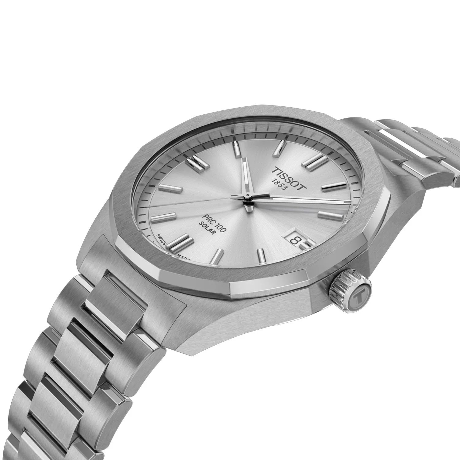 PRC 100 Solar 39mm Silver Dial Bracelet Watch - Image 4
