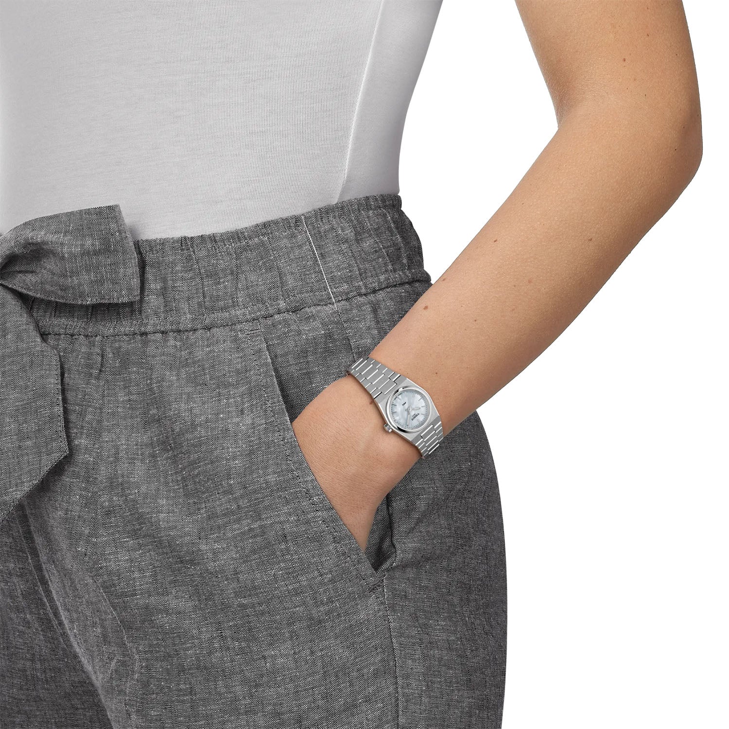 PRX 25mm Mother of Pearl Dial Steel Bracelet Watch - Image 2