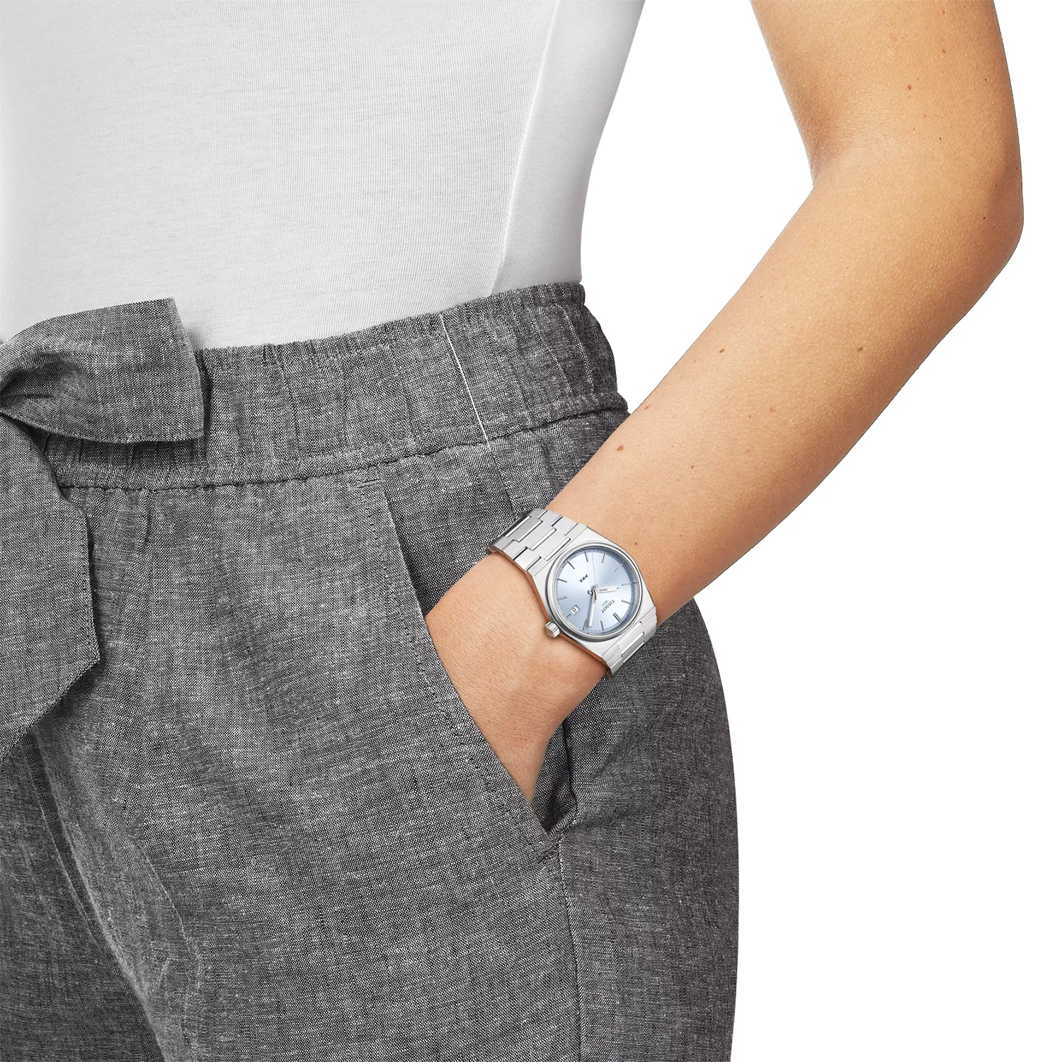 PRX 35mm Light Blue Dial Steel Bracelet Watch - Image 2