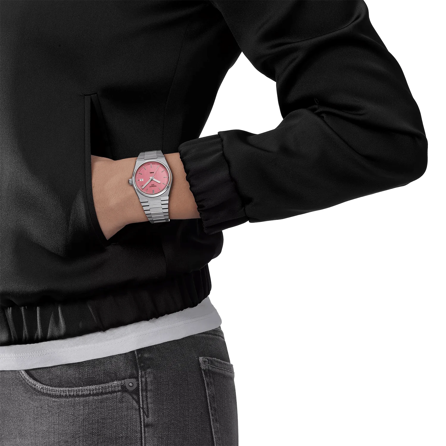 PRX 35mm Pink Dial Steel Bracelet Watch - Image 2