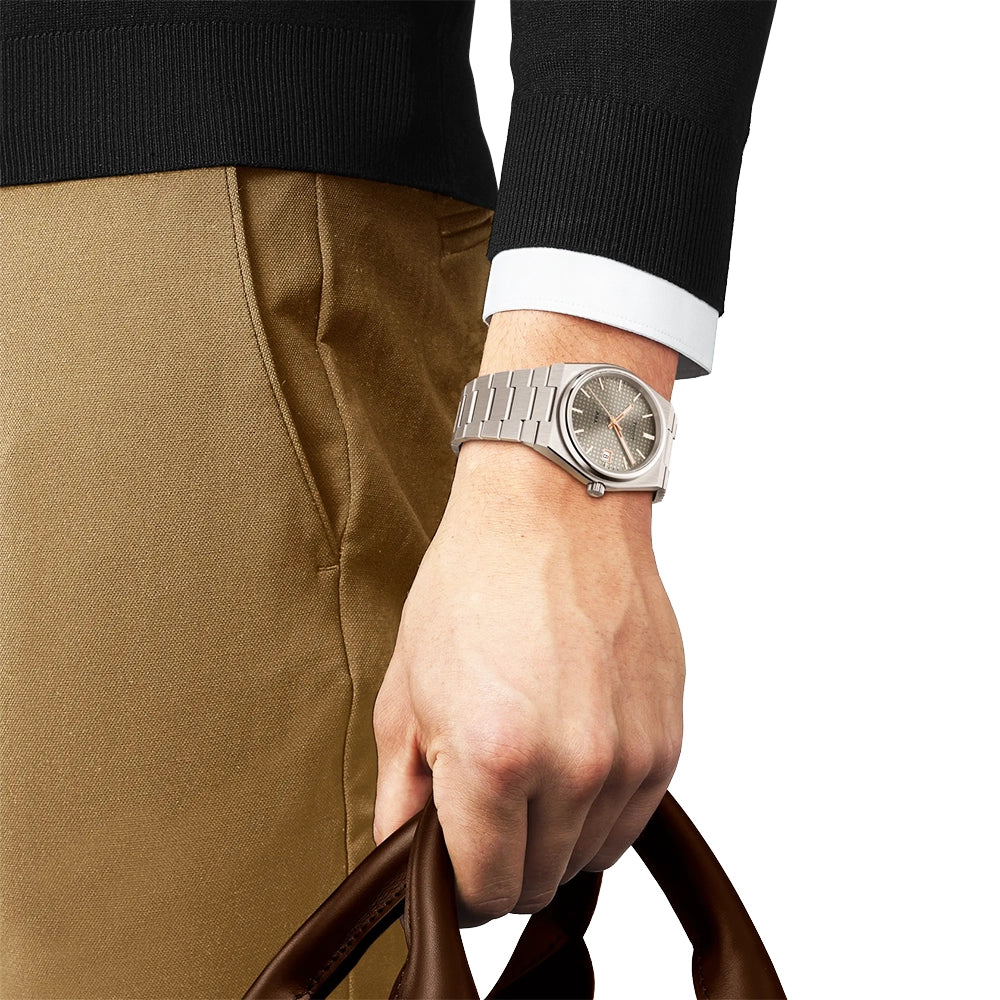 PRX 38mm Anthracite Dial Titanium Bracelet Automatic Watch - Image 2