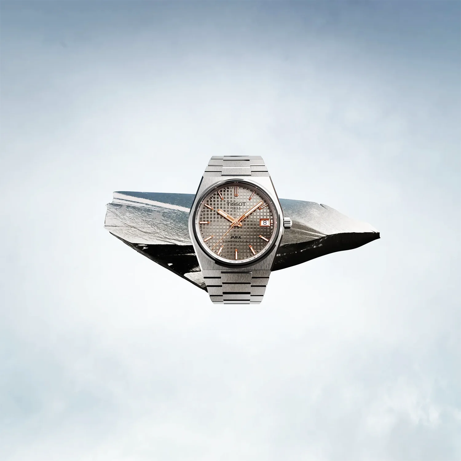 PRX 38mm Anthracite Dial Titanium Bracelet Automatic Watch - Image 4