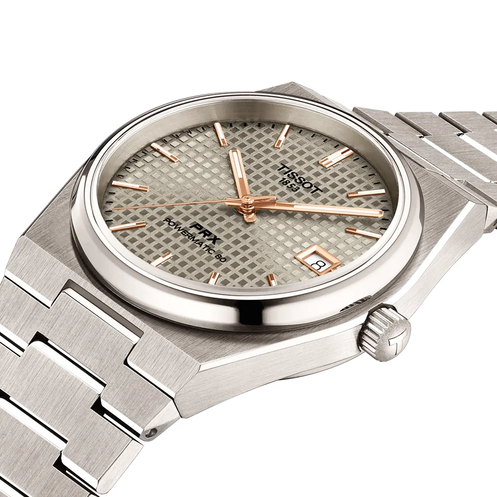 PRX 38mm Anthracite Dial Titanium Bracelet Automatic Watch - Image 5