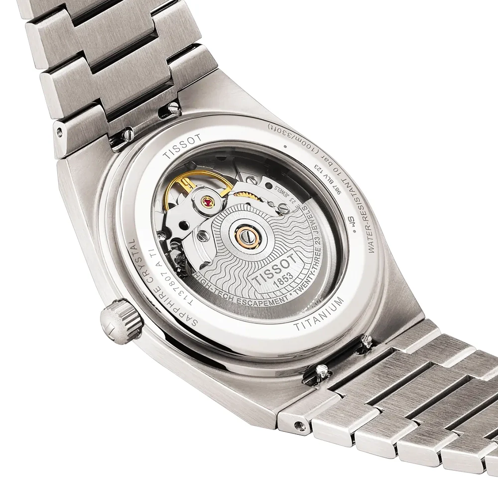 PRX 38mm Anthracite Dial Titanium Bracelet Automatic Watch - Image 6