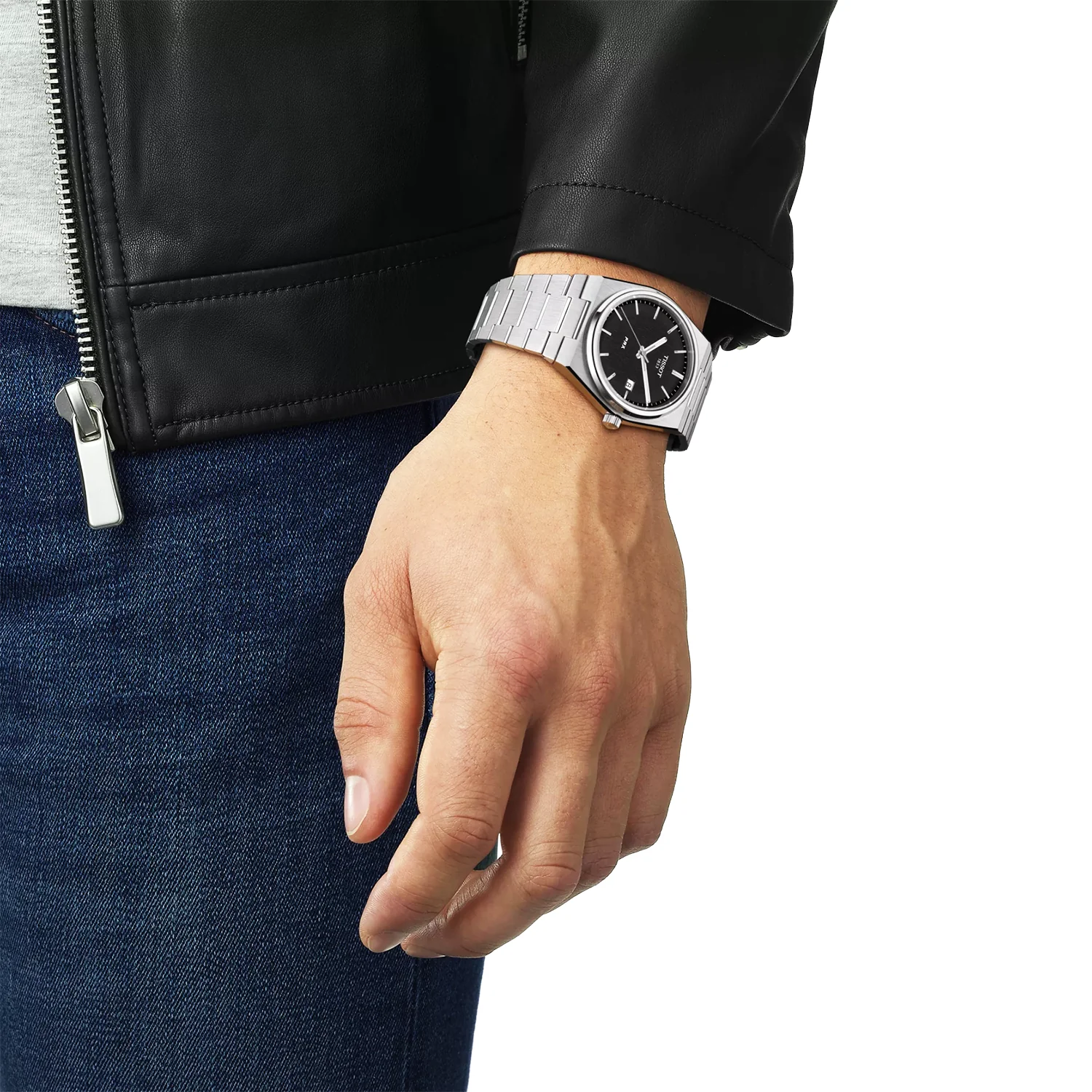 PRX 40mm Black Dial Steel Bracelet Mens Watch - Image 2