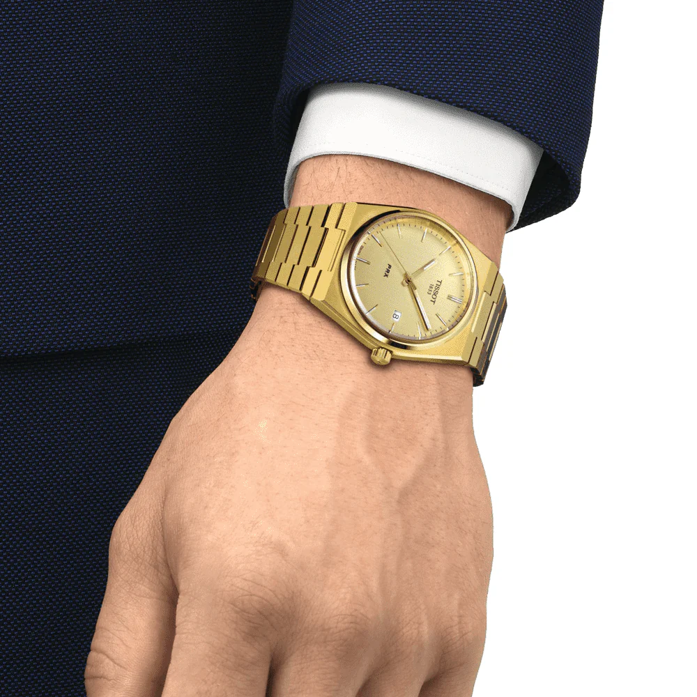 PRX 40mm Yellow Gold PVD Bracelet Mens Watch - Image 2