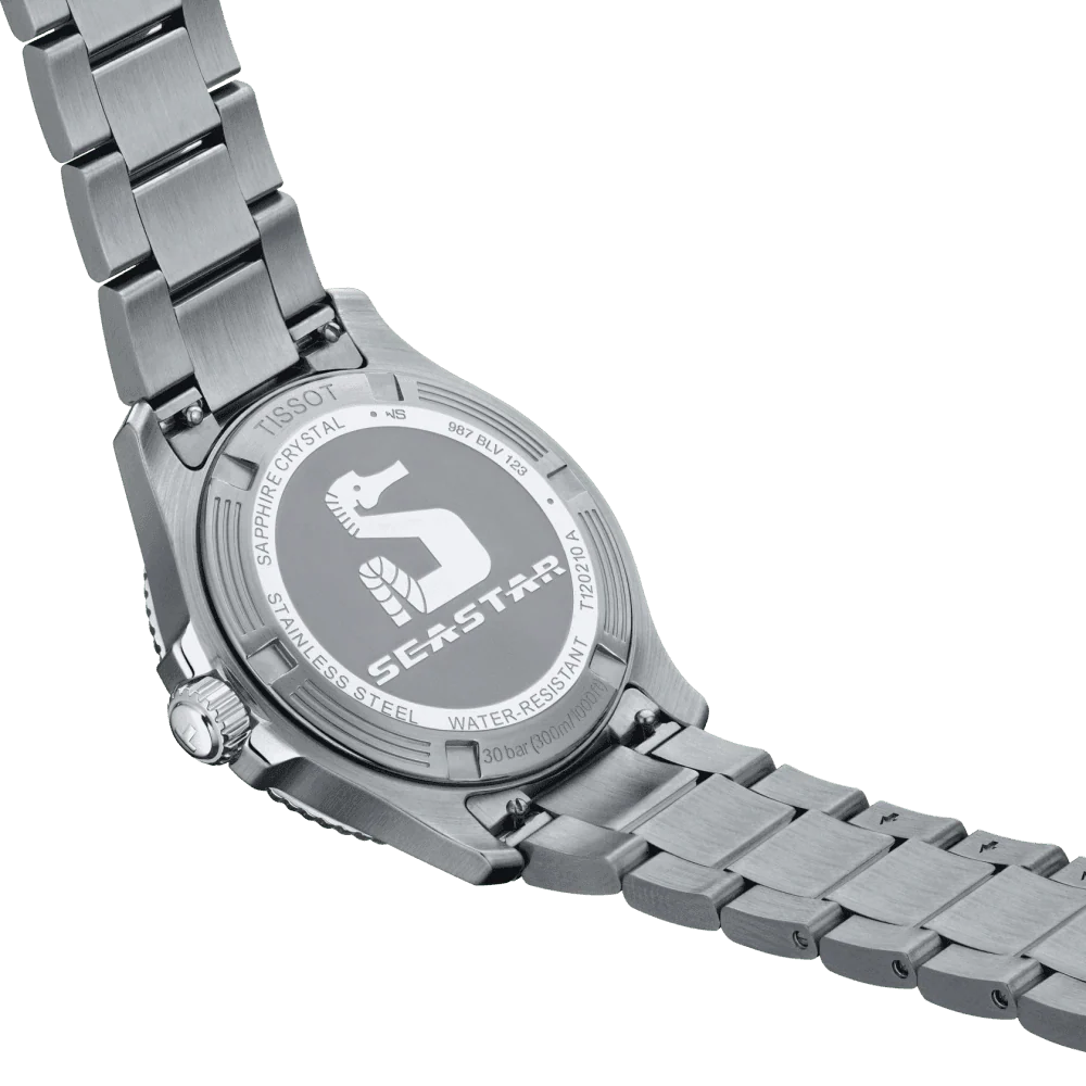 Seastar 1000 40mm Black Dial Steel Bracelet Mens Watch - Image 4