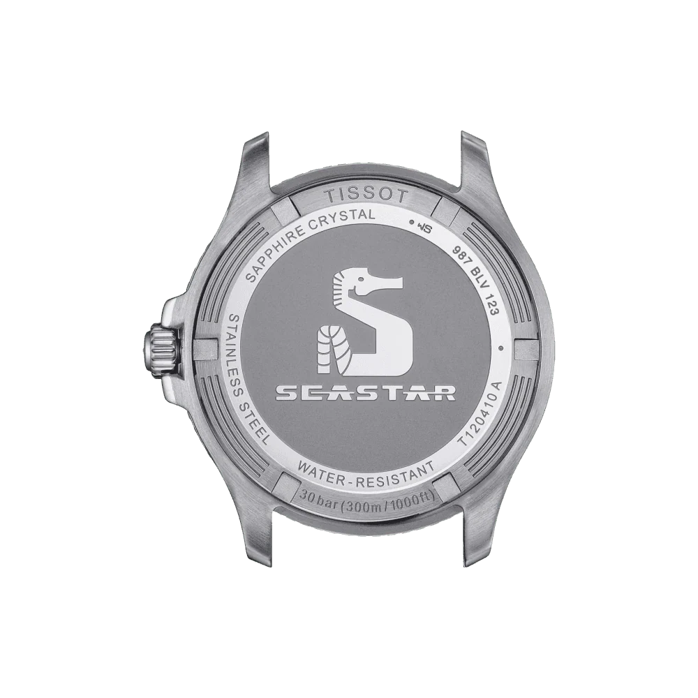 Seastar 1000 40mm Black Dial Steel Bracelet Mens Watch - Image 7