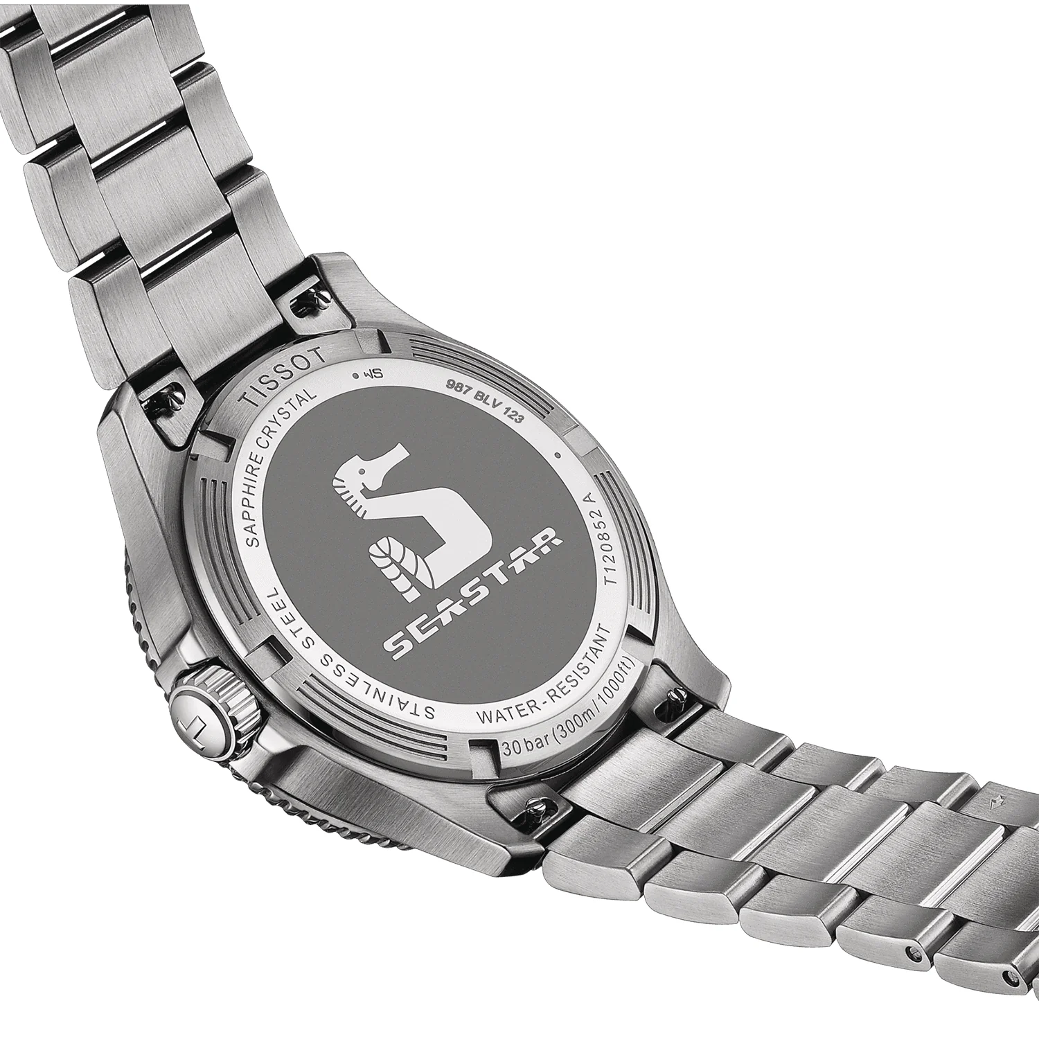 Seastar 1000 GMT 40mm Black & Green Bracelet Mens Watch - Image 4