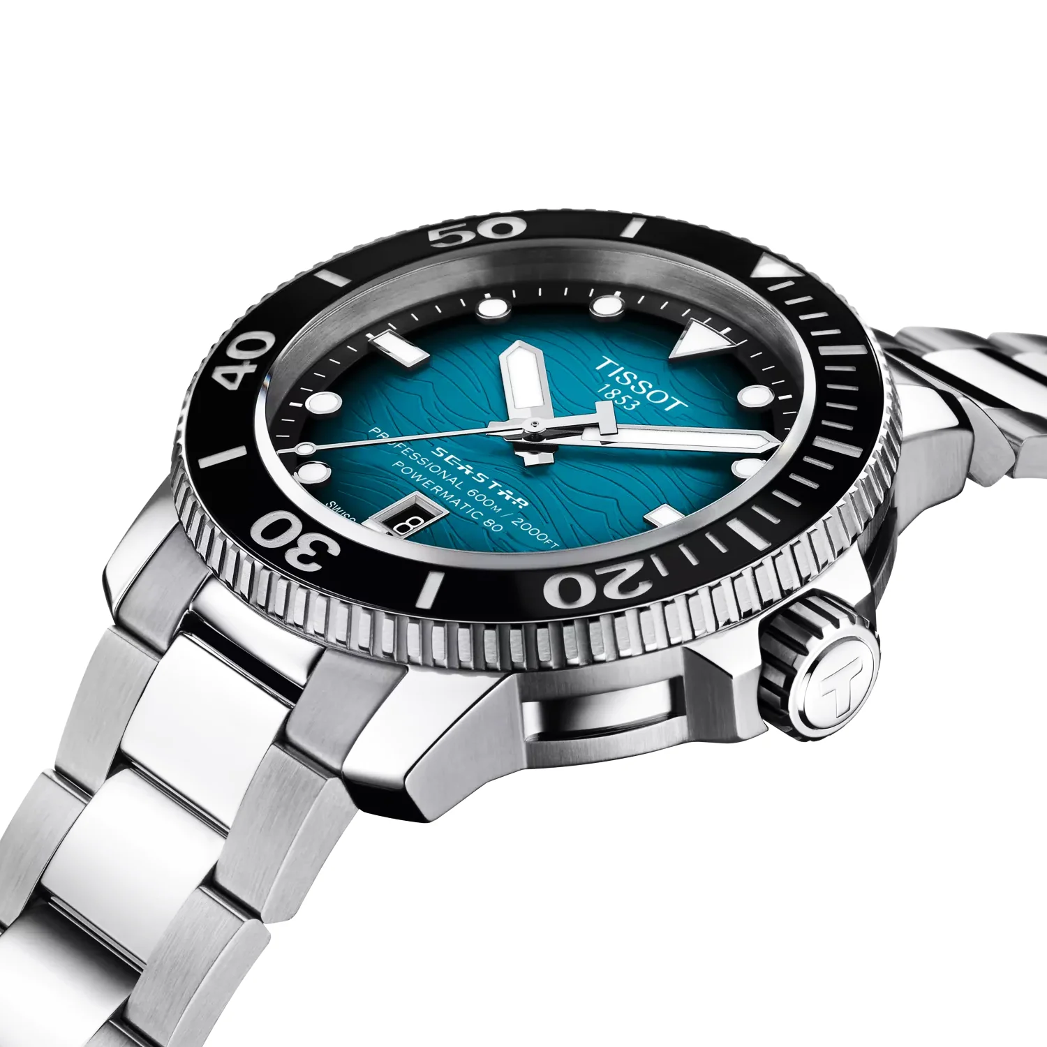Seastar 2000 46mm Blue-Black Gradient Dial Bracelet Mens Automatic Watch - Image 4