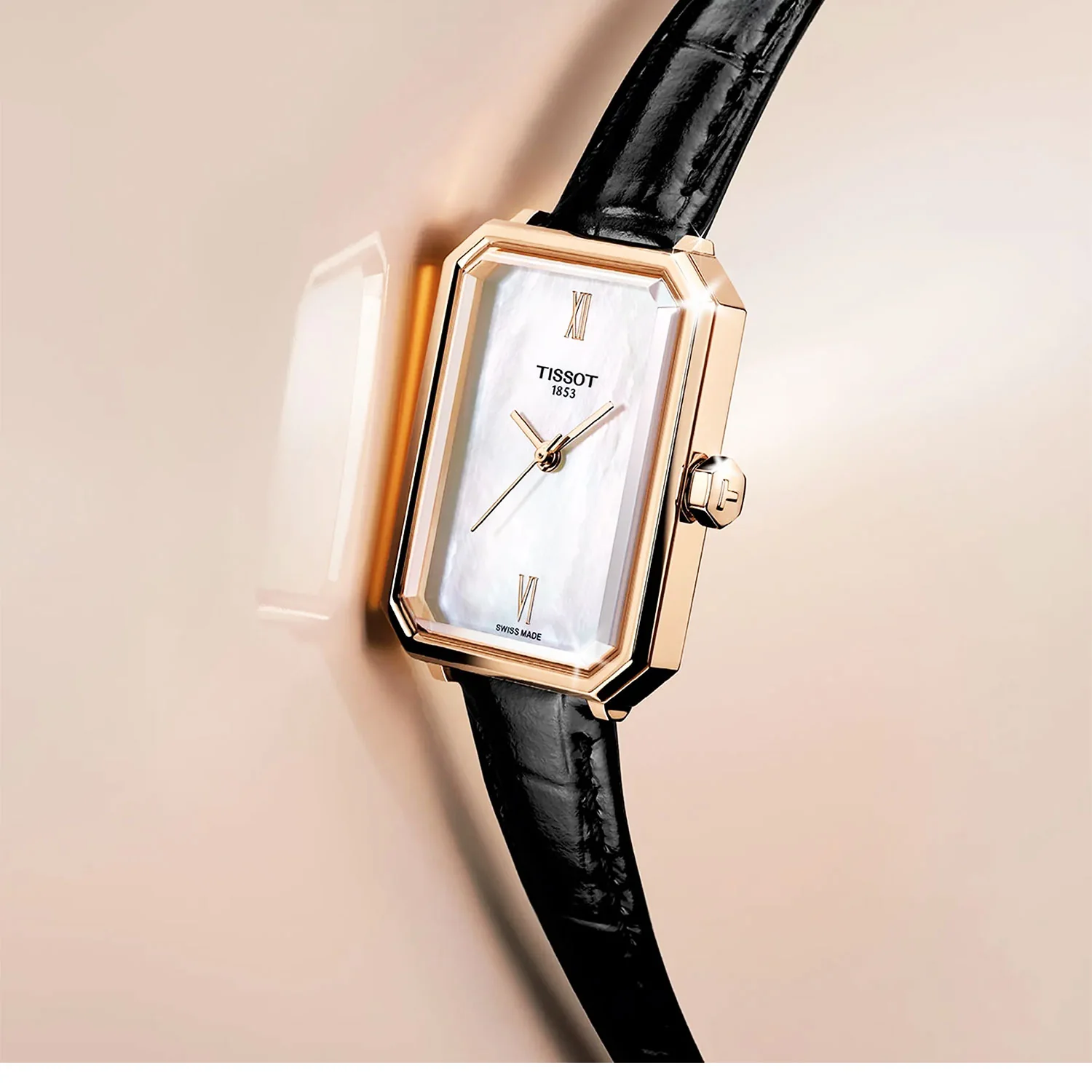 SRV 30mm Mother of Pearl Dial Rose Gold PVD Strap Ladies Watch - Image 3
