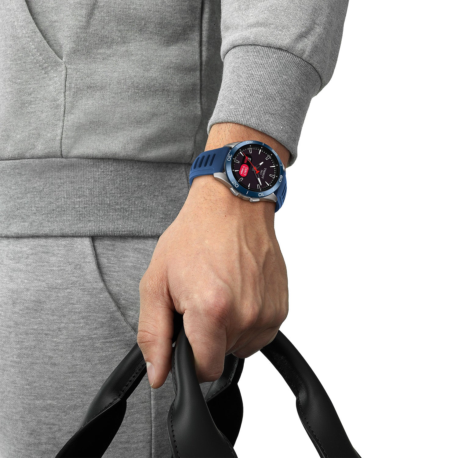T-Touch Connect Sport 43.75mm Titanium Blue Strap Watch - Image 2