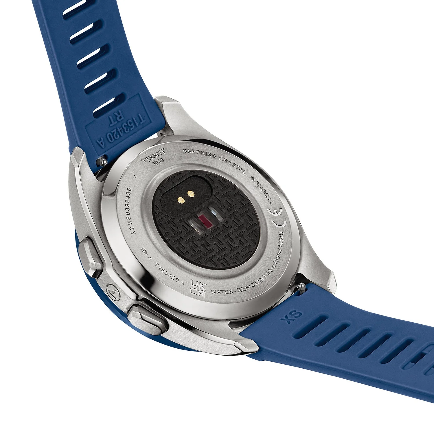 T-Touch Connect Sport 43.75mm Titanium Blue Strap Watch - Image 5