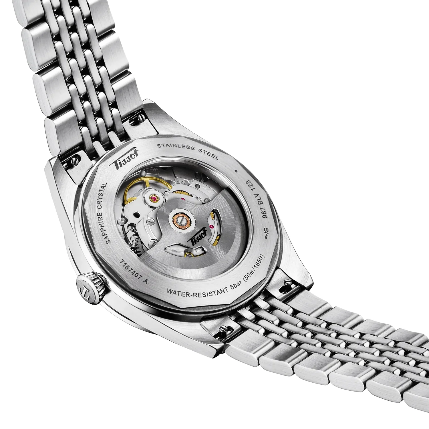 Visodate 39mm Blue Dial Steel Bracelet Mens Automatic Watch - Image 5